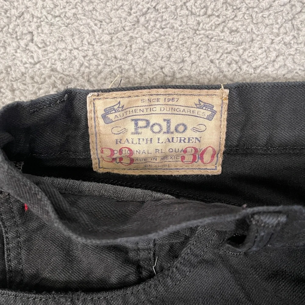 Polo Ralph Lauren Jeans Mens 33x30 Black Denim Streetwear Straight Leg Dungarees - Picture 3 of 11